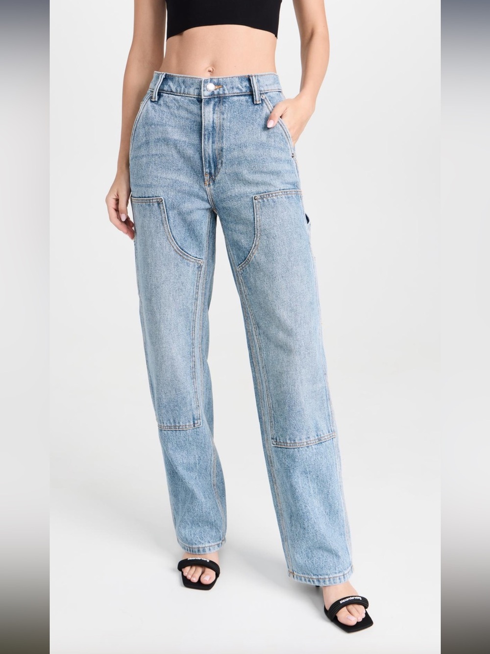 Alexander Wang - size 25 women’s Carpenter Wide-Leg Jeans — Light Blue